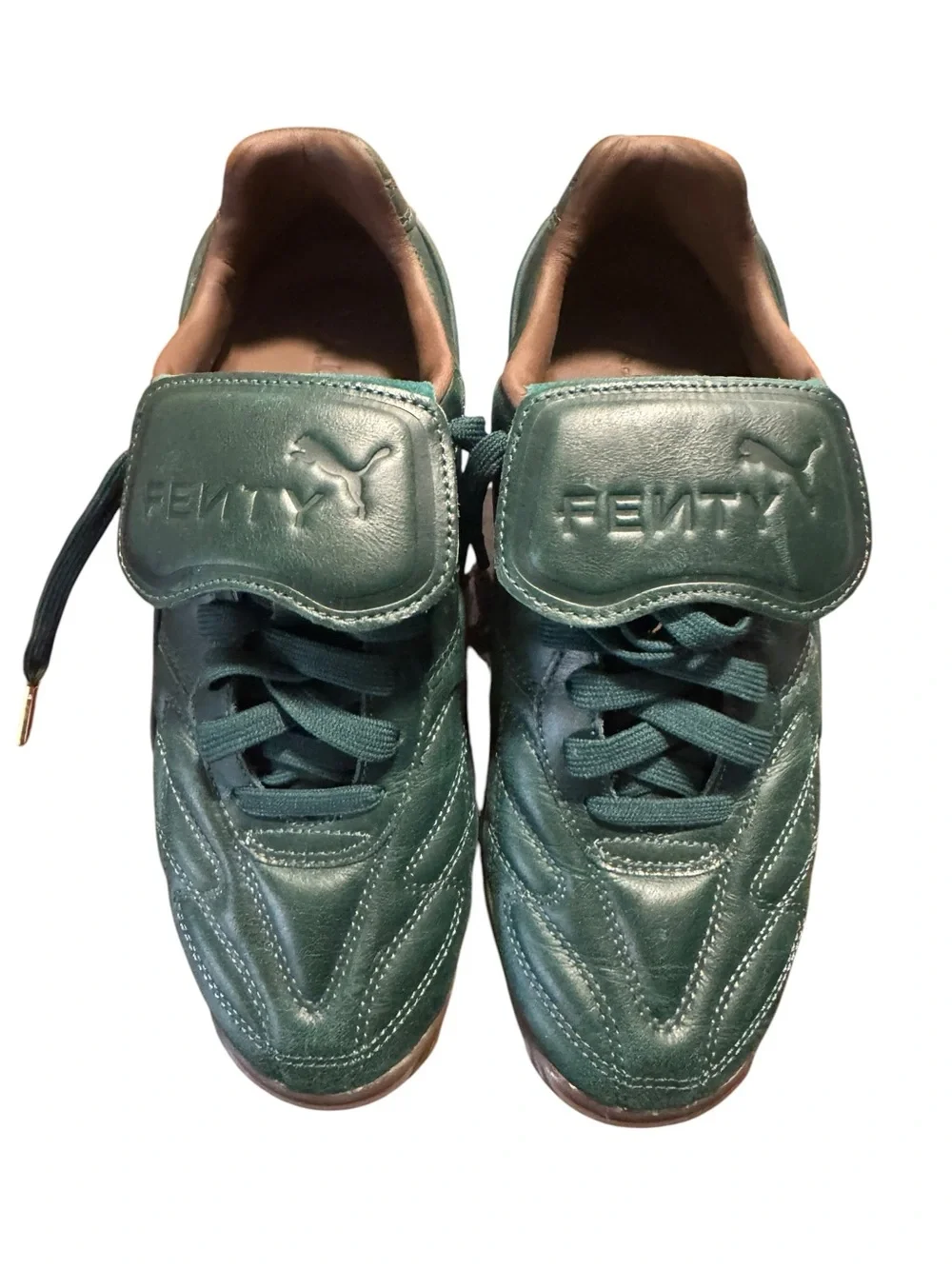 Fenty x Puma by Rihanna Green Leather Sneaker - Picture 2 of 6